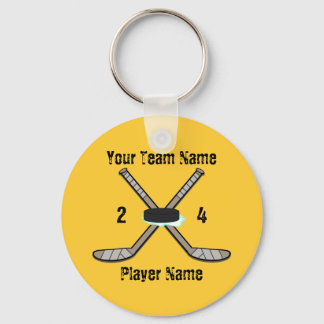 Llavero Cadena de claves de hockey sobre personalizable