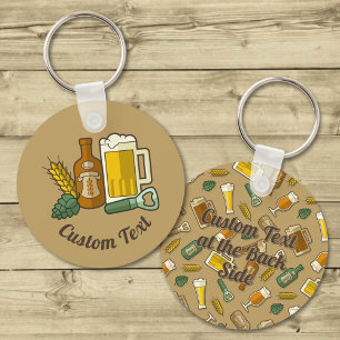 Llavero Cadena de claves de iconos de cerveza