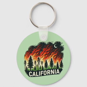 Llavero cadena de claves de INCENDIO DE CALIFORNIA DE CONC