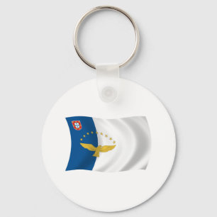 Llavero Cadena de claves de la bandera de Azores