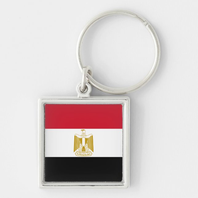 Llavero Cadena de claves de la bandera de Egipto (Frente)