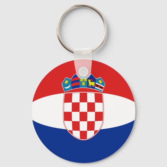 Llavero Cadena de claves de la bandera de pesca de Croacia (Anverso)