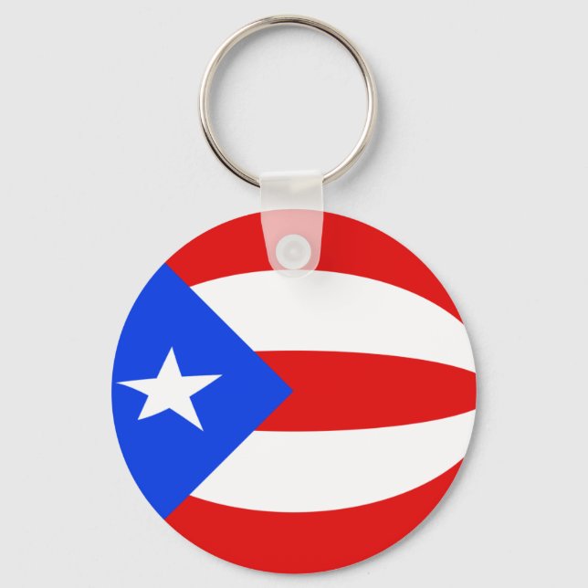 Llavero Cadena de claves de la bandera de Puerto Rico (Anverso)