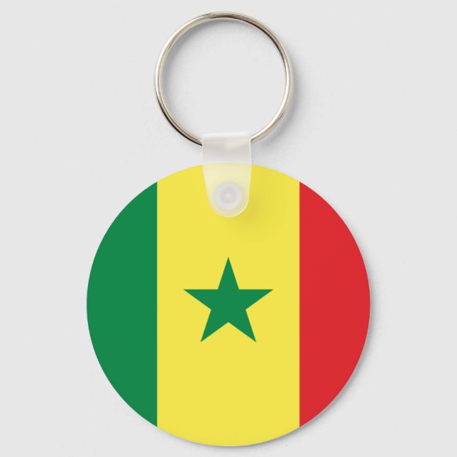 Llavero Cadena de claves de la bandera de Senegal (Anverso)