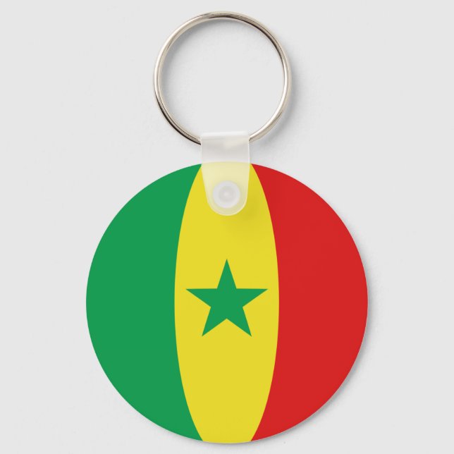 Llavero Cadena de claves de la bandera de Senegal (Anverso)