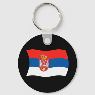 Llavero Cadena de claves de la bandera de Serbia
