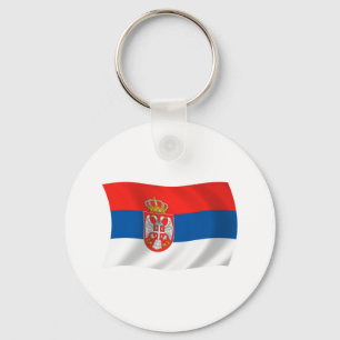Llavero Cadena de claves de la bandera de Serbia