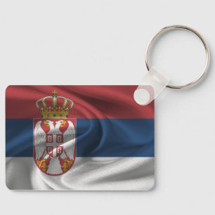 Llavero Cadena de claves de la bandera de Serbia