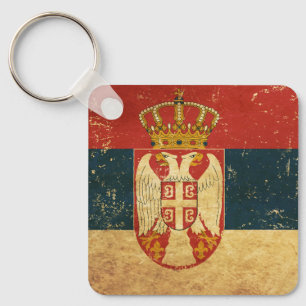 Llavero Cadena de claves de la bandera de Serbia