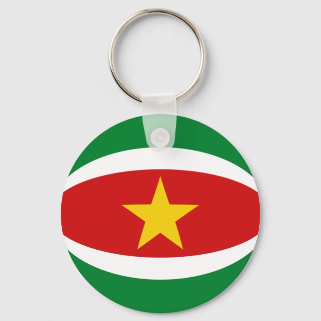 Llavero Cadena de claves de la bandera de Surinam (Anverso)