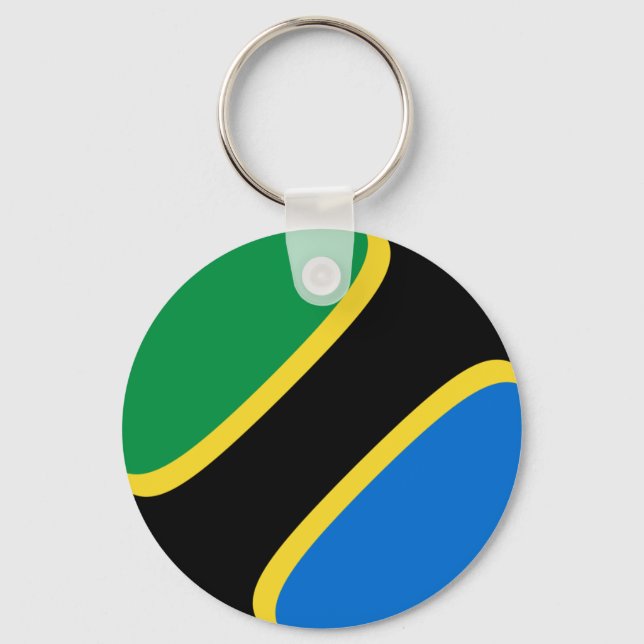 Llavero Cadena de claves de la bandera de Tanzania (Anverso)