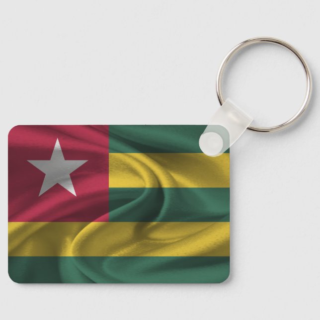 Llavero Cadena de claves de la bandera de Togo (Anverso)