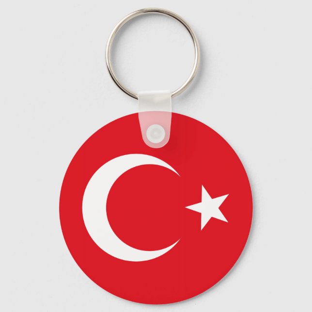 Llavero Cadena de claves de la bandera de Turquía (Anverso)