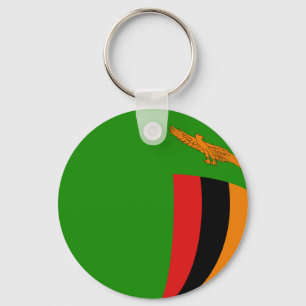 Llavero Cadena de claves de la bandera de Zambia