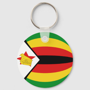Llavero Cadena de claves de la bandera de Zimbabue