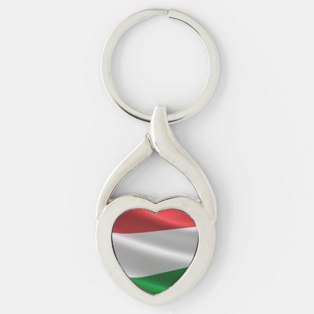 Llavero Cadena de claves de la bandera húngara (Anverso)