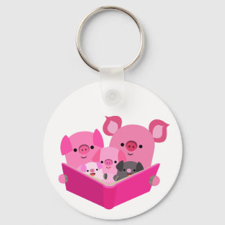 Llavero Cadena de claves de la familia de cerdo de Persona