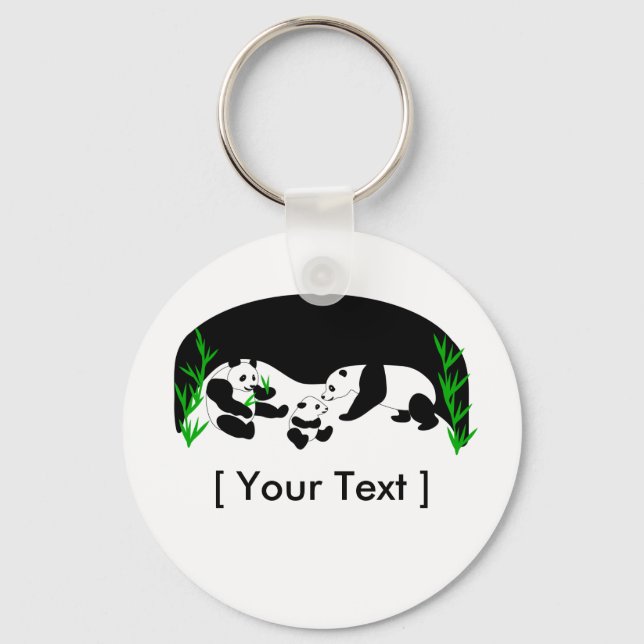 Llavero Cadena de claves de la familia Panda (Anverso)