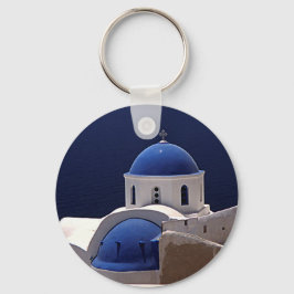 Llavero Cadena de claves de la isla de Grecia de Santorini