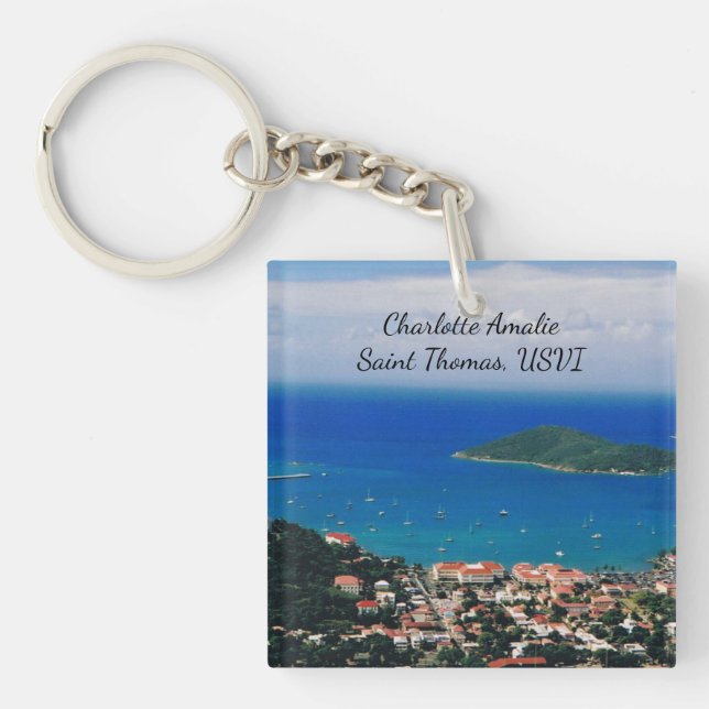 Llavero Cadena de claves de la isla de Santo Tomás (Frente)