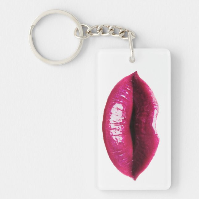 Llavero Cadena de claves de labios reales (Frente)