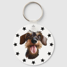 Cadena de claves de las estrellas de Dachshund con