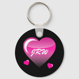 Llavero Cadena de claves de los corazones rosados