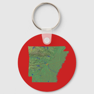 Llavero Cadena de claves de mapas de Arkansas