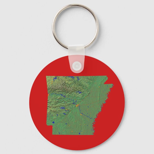Llavero Cadena de claves de mapas de Arkansas (Anverso)