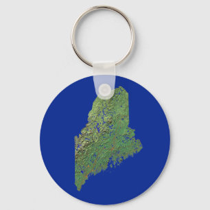 Llavero Cadena de claves de mapas de Maine