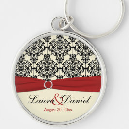 Llavero Cadena de claves de matrimonio Damasco en crema, r