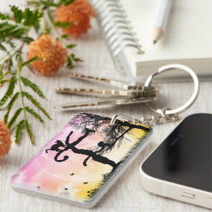 Llavero Cadena de claves de monograma inicial completa de 