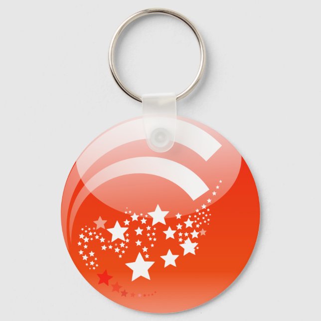 Llavero Cadena de claves de Naranja de estrellas (Anverso)