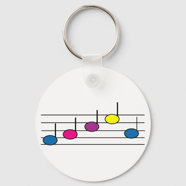 Llavero Cadena de claves de notas musicales (Anverso)