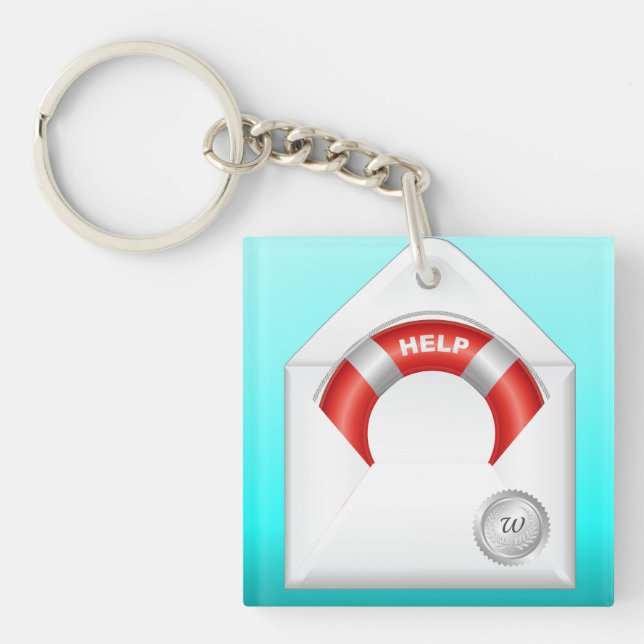 Llavero Cadena de claves de números de contacto de emergen (Frente)