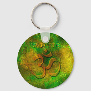 Llavero Cadena de claves de oro verde de Namaste