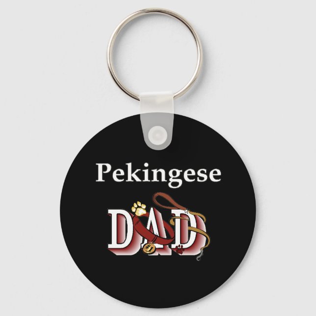 Llavero cadena de claves de papá pekingés (Anverso)