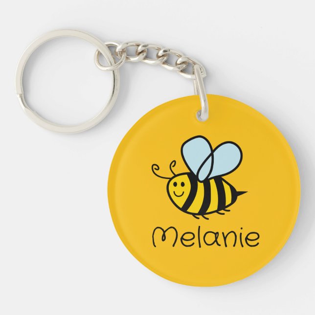 Llavero Cadena de claves de personalizado de abejas melífe (Frente)