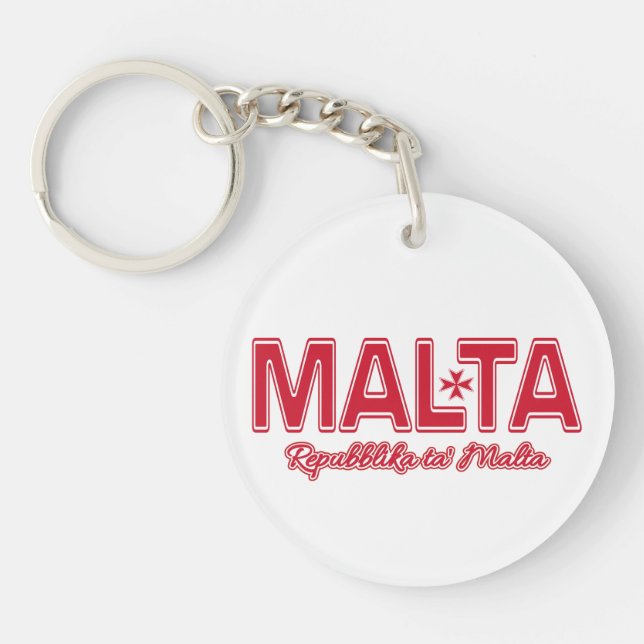 Llavero cadena de claves de personalizado MALTA (Frente)