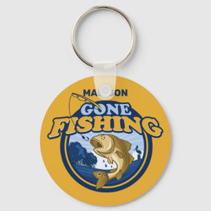 Llavero Cadena de claves de pesca con nombre personalizado