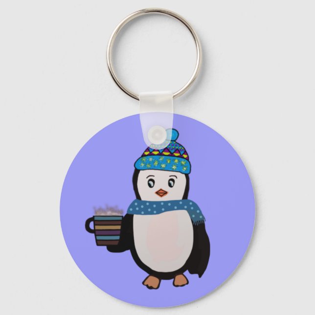 Llavero Cadena de claves de pingüino cúrito (Anverso)