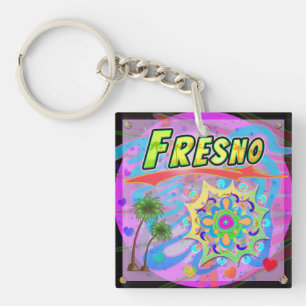 Llavero Cadena de claves de progreso real de Fresno