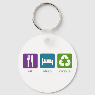 Llavero Cadena de claves de reciclaje