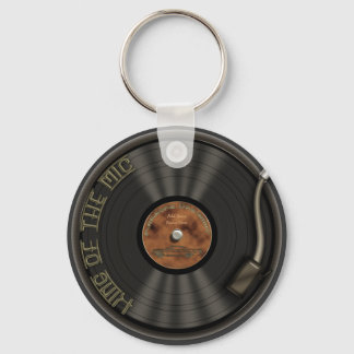 Llavero Cadena de claves de registro de vinilo de Karaoke 