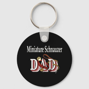Llavero cadena de claves de schnauzer dad en miniatura
