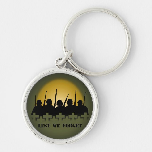 Llavero Cadena de claves de soldados caídos para que no ol (Frente)