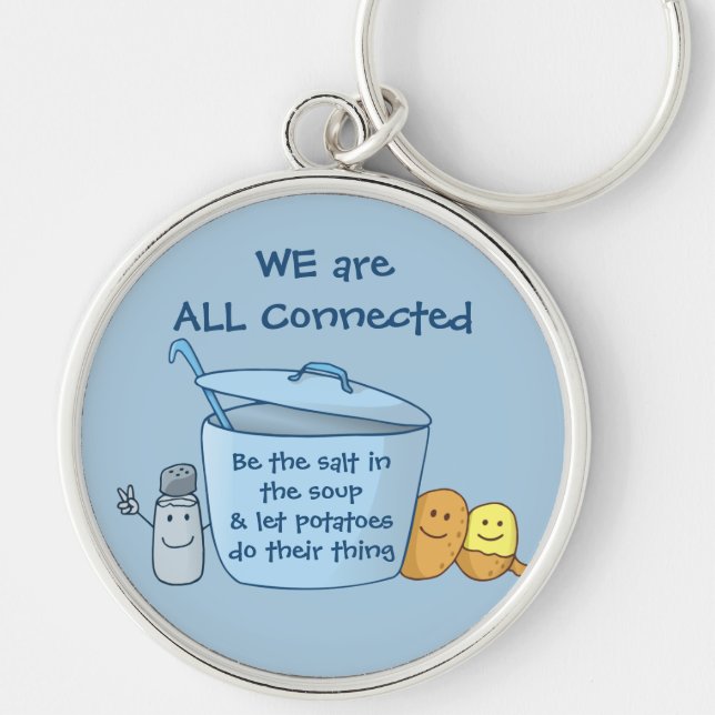 Llavero Cadena de claves de sopa de papa salada (Frente)
