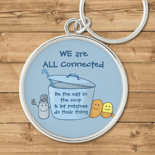 Llavero Cadena de claves de sopa de papa salada