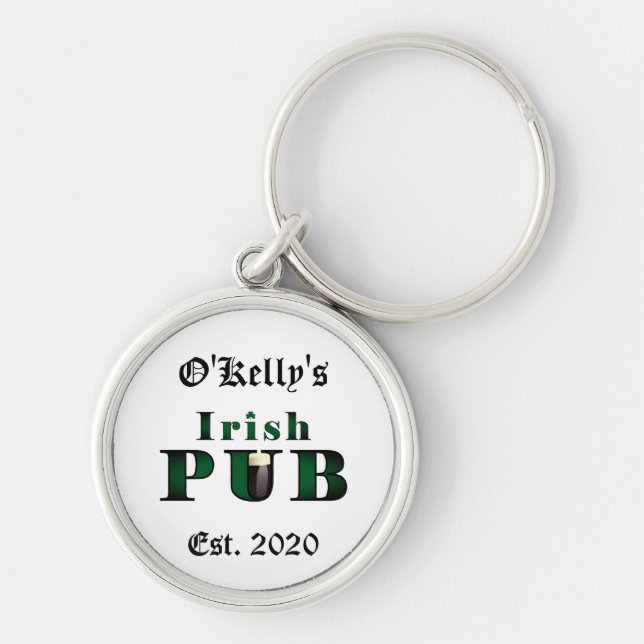 Llavero Cadena de claves de taberna del pub irlandés (Frente)