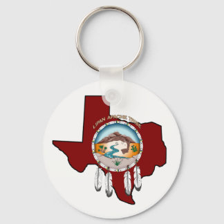 Llavero Cadena de claves de Texas/Escudo tribal redondo bá